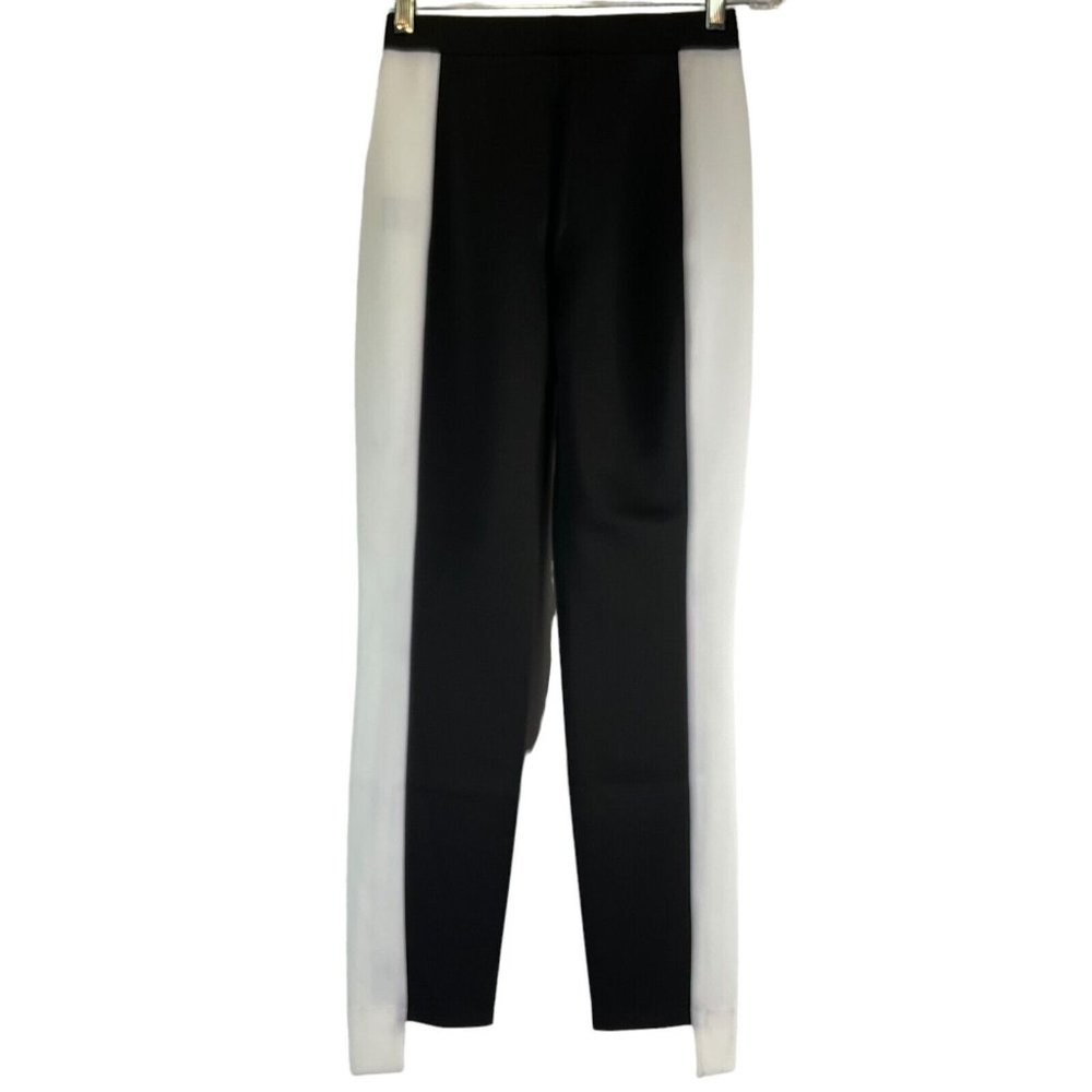 Lovers + Friends Pants Women's Sz S Black White Emma Dress $198 Pull Stretch Nwt